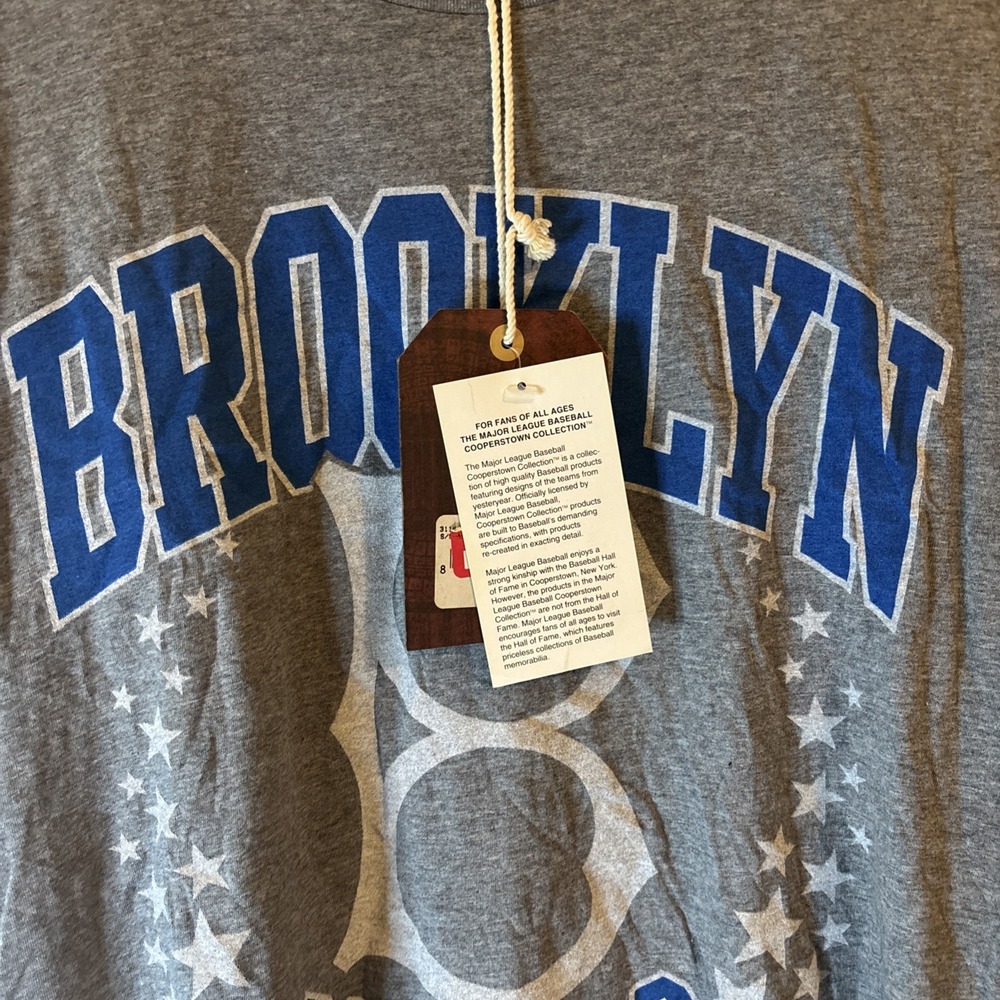 Men's Mitchell & Ness MLB Brooklyn Dodgers T-Shirt‎  Grey sizeXL - Picture 3 of 14